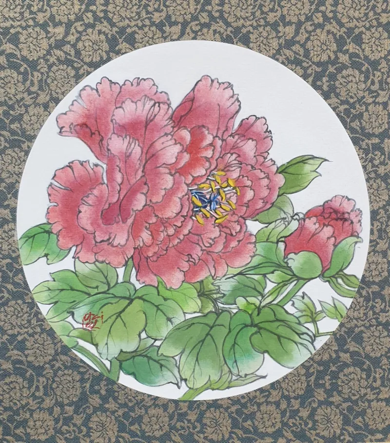 분홍 모란