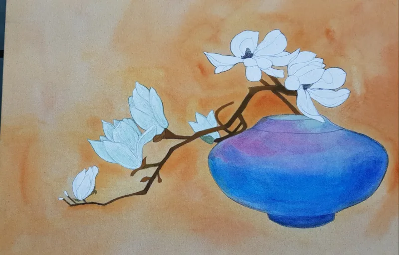 목련과 항아리 II
